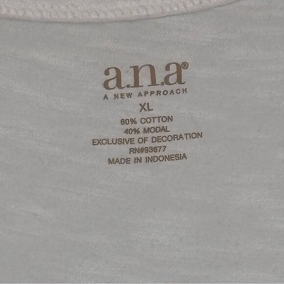 A.N.A | Women’s White Lace Trim Tunic Tank Top Swim Coverup Size XL - Picture 7 of 13